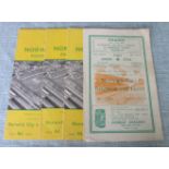 NORWICH CITY PROGRAMMES 1950S X 4