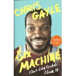 CRICKET - CHRIS GAYLE (WEST INDIES) SIX MACHINE HAND SIGNED