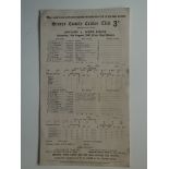 CRICKET - 1947 ENGLAND V SOUTH AFRICA AT THE OVAL SCORECARD