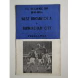 1967-68 FA CUP S/F BIRMINGHAM V WEST BROMWICH ALBION - PIRATE PROGRAMME