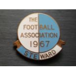 1967 FA STEWARDS BADGE - TOTTENHAM V CHELSEA FA CUP FINAL