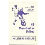 HB (HOLSTEBRO) v MANCHESTER UNITED FRIENDLY 1975/1976