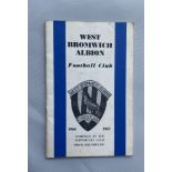 WEST BROMWICH ALBION 1960'S MEMORABILIA / AUTOGRAPHS