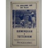 1961-62 BIRMINGHAM CITY V TOTTENHAM - FA CUP PIRATE PROGRAMME