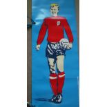 EURO 96 LARGE STREET BANNER - BOBBY MOORE USED IN BIRMINGHAM