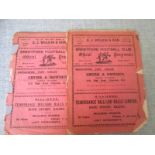 2 X BRENTFORD HOME PROGRAMMES 1933-34 &1934-35