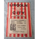 LINCOLN CITY V CARLISLE 1947-48 PROGRAMME