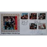1995 RUGBY LEAGUE WORLD CUP LIMITED EDITION POSTAL COVER AUTOGRAPHED BY MARTIN OFFIAH