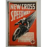 SPEEDWAY - 1934 NEW CROSS V BELLE VUE PROGRAMMME