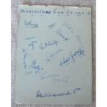 HUDERSFIELD TOWN AUTOGRAPH PAGE 1949-50