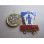 SPEEDWAY - LONG EATON INVADERS GILT BADGE