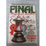 ARSENAL V WEST HAM FA CUP 1980 FINAL PROGRAMME FULLY SIGNED BY WEST HAM TEAM