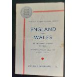 1948-49.SWINDON - ENGLAND v WALES.