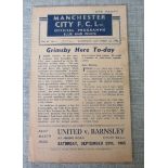 MANCHESTER CITY V GRIMSBY TOWN 1945-46