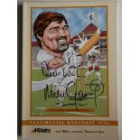 CRICKET - MIKE GATTING AUTOGRAPHED BENEFIT BROCHURE - MIDDLESEX