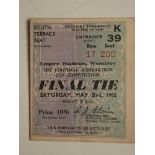 1952 FA CUP FINAL ARSENAL V NEWCASTLE TICKET