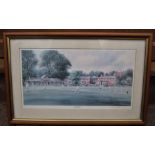 THE CRICKETERS BY TERRY HARRISON HAND SIGNED PRINT