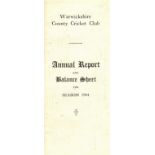 CRICKET - WARWICKSHIRE C.C.C. ANNUAL REPORT 1944