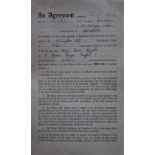 HARRY HOUGHTON BIRMINGHAM CITY ORIGINAL 1957 PLAYER'S CONTRACT