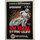 SPEEDWAY - 1980 WORLD CHAMPIONSHIP FINAL IN NORWAY PROGRAMME + TICKET