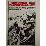 SPEEDWAY - 1975 WORLD CHAMPIONSHIP FINAL AT WEMBLEY PROGRAMME + TICKET