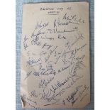 BRADFORD CITY AUTOGRAPH PAGE 1950-51 X 26