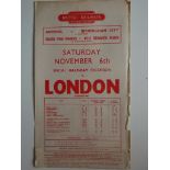 1948 ARSENAL V BIRMINGHAM & QPR V WEST BROM BRITISH RAIL HANDBILL