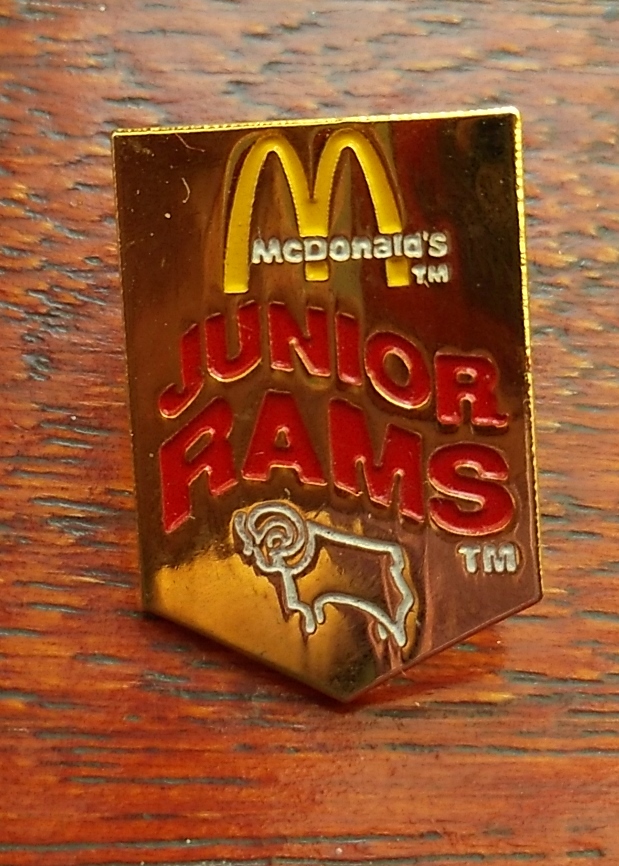 DERBY COUNTY - JUNIOR RAMS McDONALDS BADGE