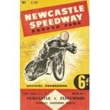 SPEEDWAY - NEWCASTLE V FLEETWOOD KEMSLEY NORTHERN SHIELD 23/03/1951