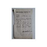BURY - ORIGINAL LETTER FROM 1922