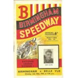 SPEEDWAY - BIRMINGHAM V BELLE VUE NATIONAL LEAGUE 25/07/1949