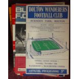 MANCHESTER UNITED - COLLECTION OF AWAY PROGRAMMES FROM 1959-60 TO EARLY 70'S x 47