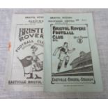 BRISTOL ROVERS FOOTBALL PROGRAMMES 1949-50 & 1950-51