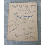 STOKE CITY AUTOGRAPHS 1949-50