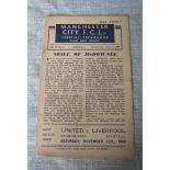 MANCHESTER CITY V EVERTON 1944-45