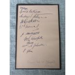 QUEENS PARK FC GLASGOW 1939-40 AUTOGRAPH PAGE