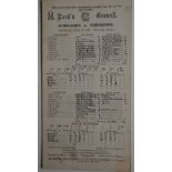 CRICKET - 1927 MIDDLESEX V YORKSHIRE SCORECARD