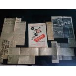 1954-55 BRENTFORD v NUNEATON FA CUP + LOTS OF NEWSPAPER MATCH REPORTS