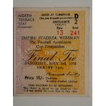 1958 FA CUP FINAL BOLTON V MANCHESTER UNITED TICKET