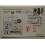 1972 MANCHESTER CITY V VALENCIA LIMITED EDITION POSTAL COVER SIGNED BY RODNEY MARSH