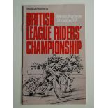 SPEEDWAY - 1974 BRITISH RIDERS CHAMPIONSHIP AT BELLE VUE PROGRAMME + TICKET