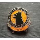 SPEEDWAY - WOLVERHAMPTON 1961 BADGE