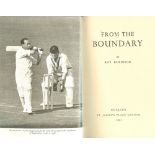 CRICKET - HAND SIGNED RAY ROBINSON BOOK FROM THE BOUNDARY