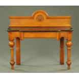 A Victorian golden oak hall table,