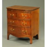 A Regency style mahogany bowfronted chest of drawers,