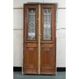 A pair of North African painted exterior doors,