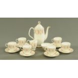 A Royal Albert Safari pattern six place coffee set.