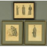 Ackermann's History of Cambridge, three colour engravings titled "Bachelor of Divinity",