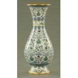 A large Chinese cloisonne vase, second half 20th century,
