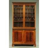 An Edwardian mahogany bookcase,